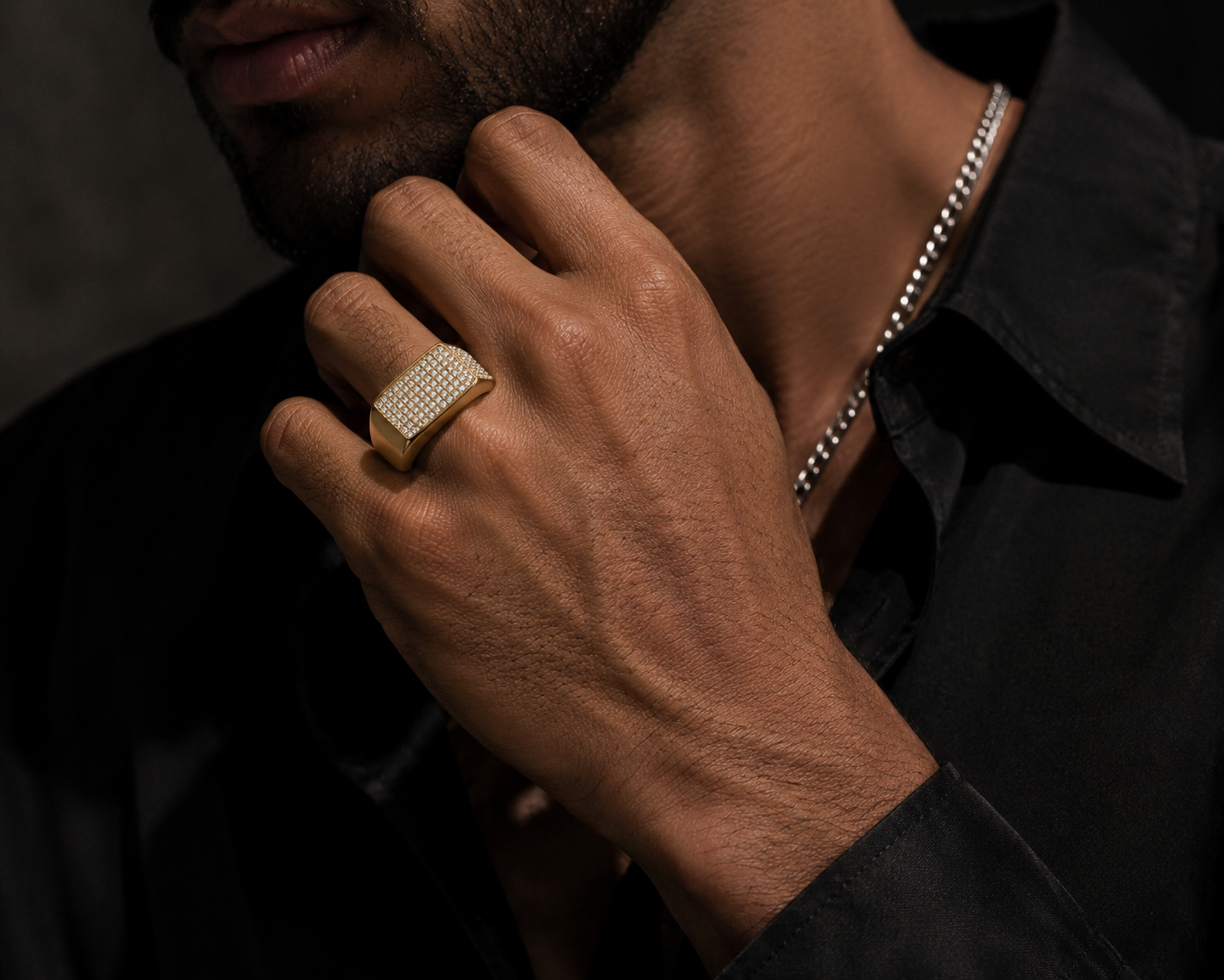 Sovereign Pave Signet Ring